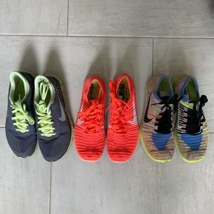 Set of 3 Nike free run women’s tennis shoes